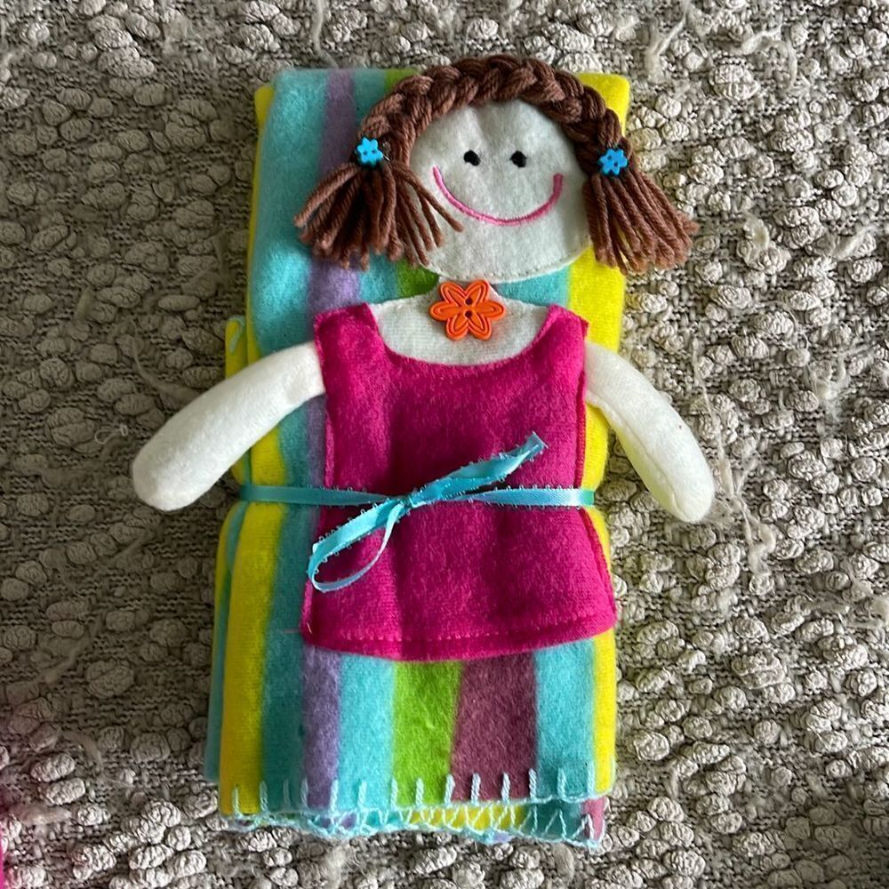 Homemade Fleece Cuddle Blankie‎ approx 28”x 28”